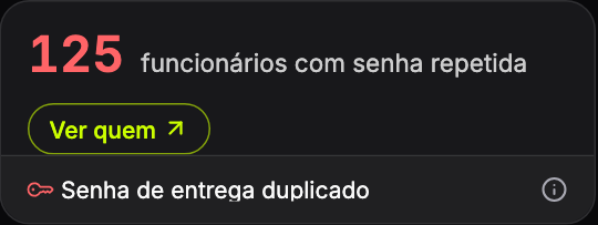 Senha de entrega duplicada